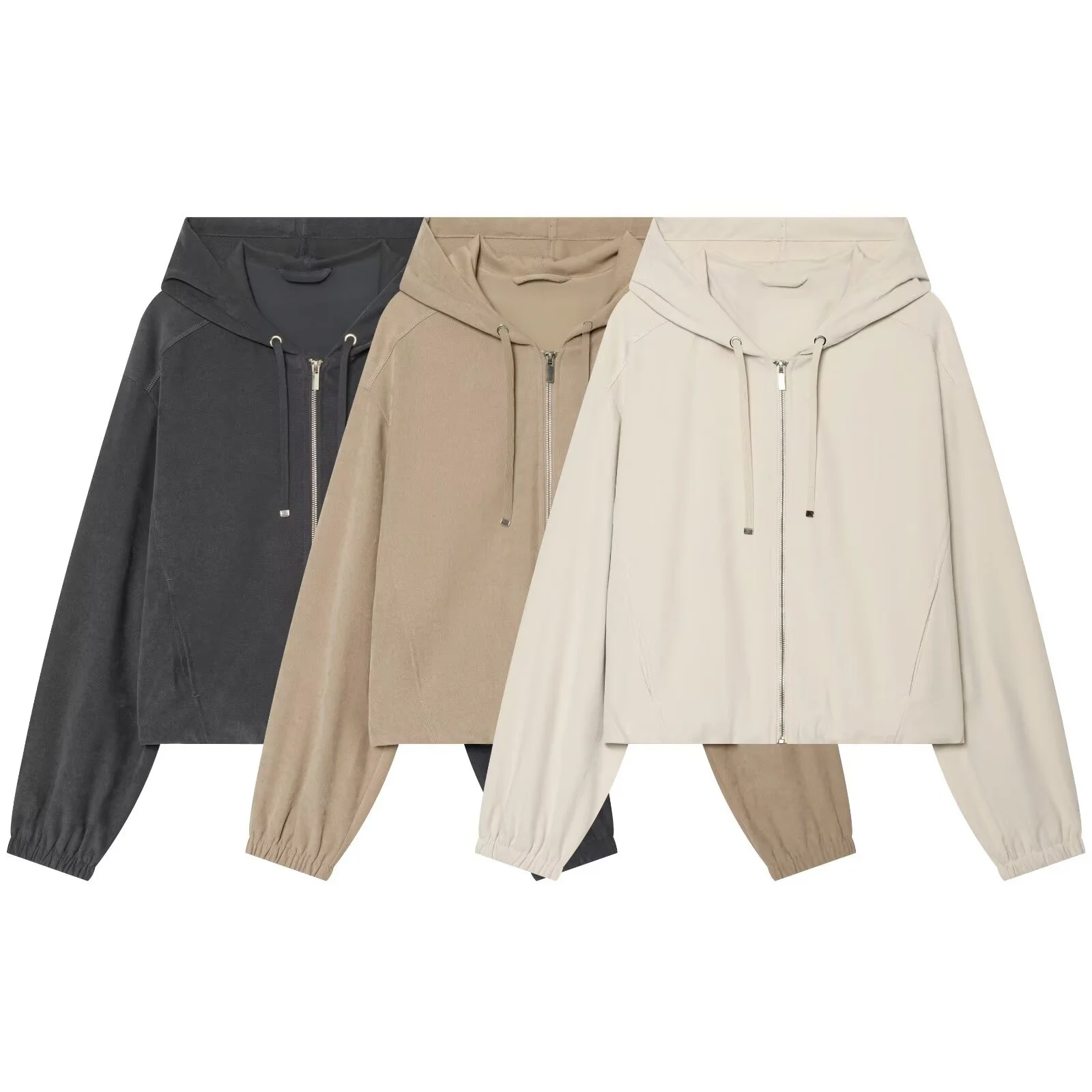 Guobioziy Wide-Leg Pants Two-Piece Set Women's Long-Sleeve Hooded Jacket and Pants Women's Outfit 2026 Fall Women's Fashion