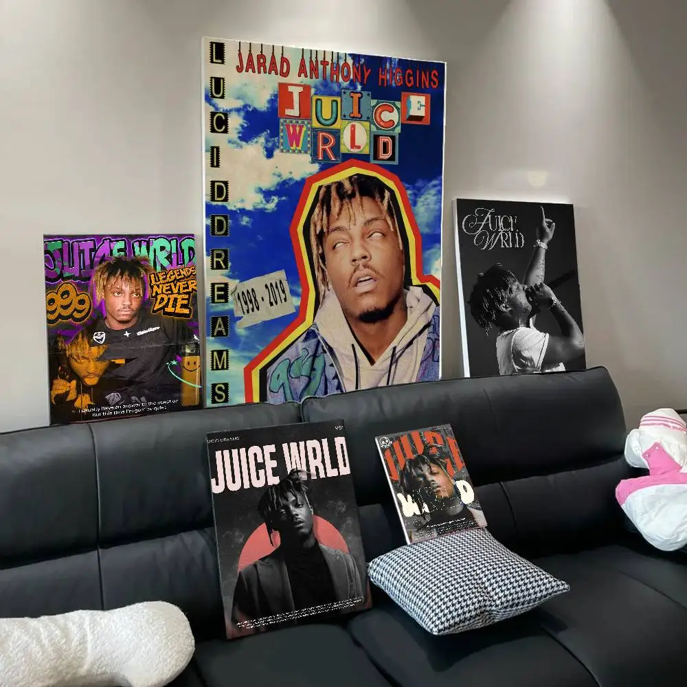 Rapper J-Juice W-WRLD Anime Posters Sticky HD Quality Wall Art Retro Posters for Home Kawaii Room Decor