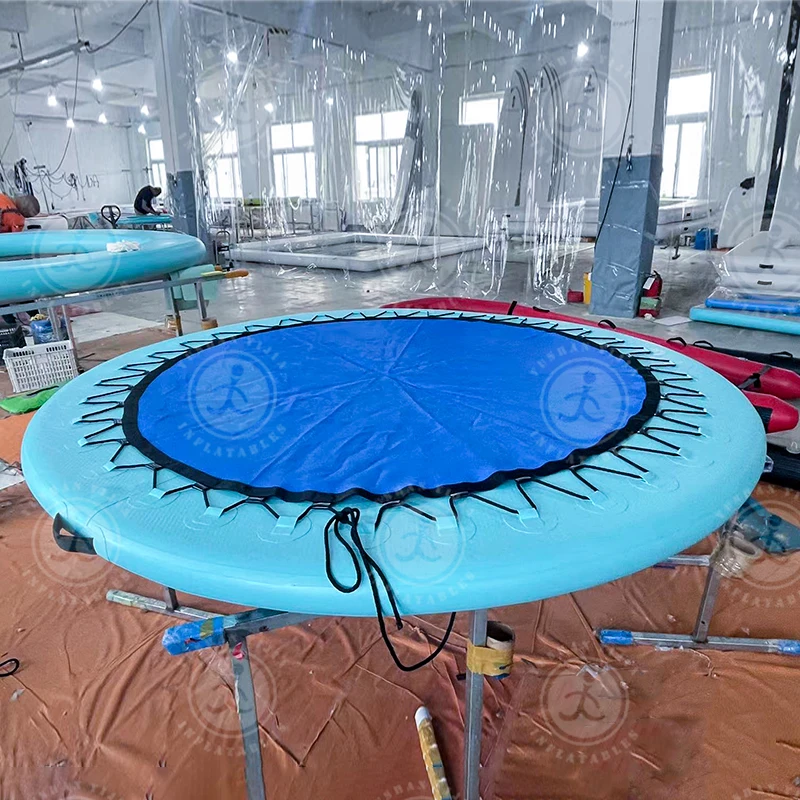 China Manufacture Round Inflatable Water Hammock Floating Platform Pool Float Lounge Water Chair