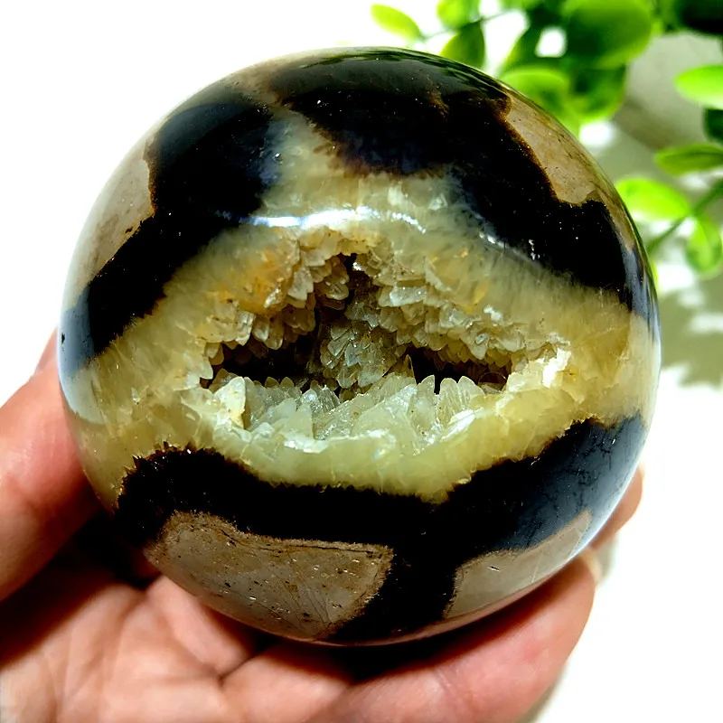 Natural Stones Septarian Crystal Ball Geode Druzy Sphere Cluster Chakra Meditation Spiritual Healing Home Ornaments