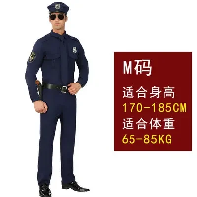 Halloween Politieagent Kostuums Volwassen Feest Carnaval Politie-Uniform Mannen Leger Politieagenten Cosplay Kleding Zet Feest Prestaties