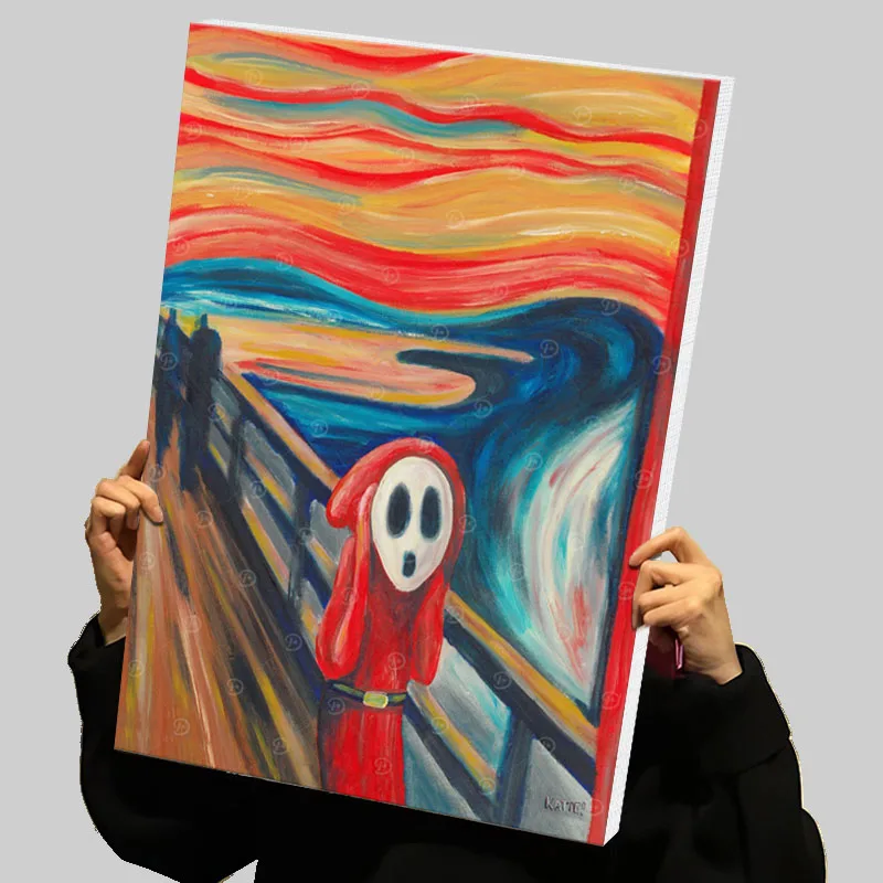 Shyguy Scream Prints Poster Custom Canvas Painting Wall Art Interior Decoration Photos for Living Room Modern Abstract Canvases