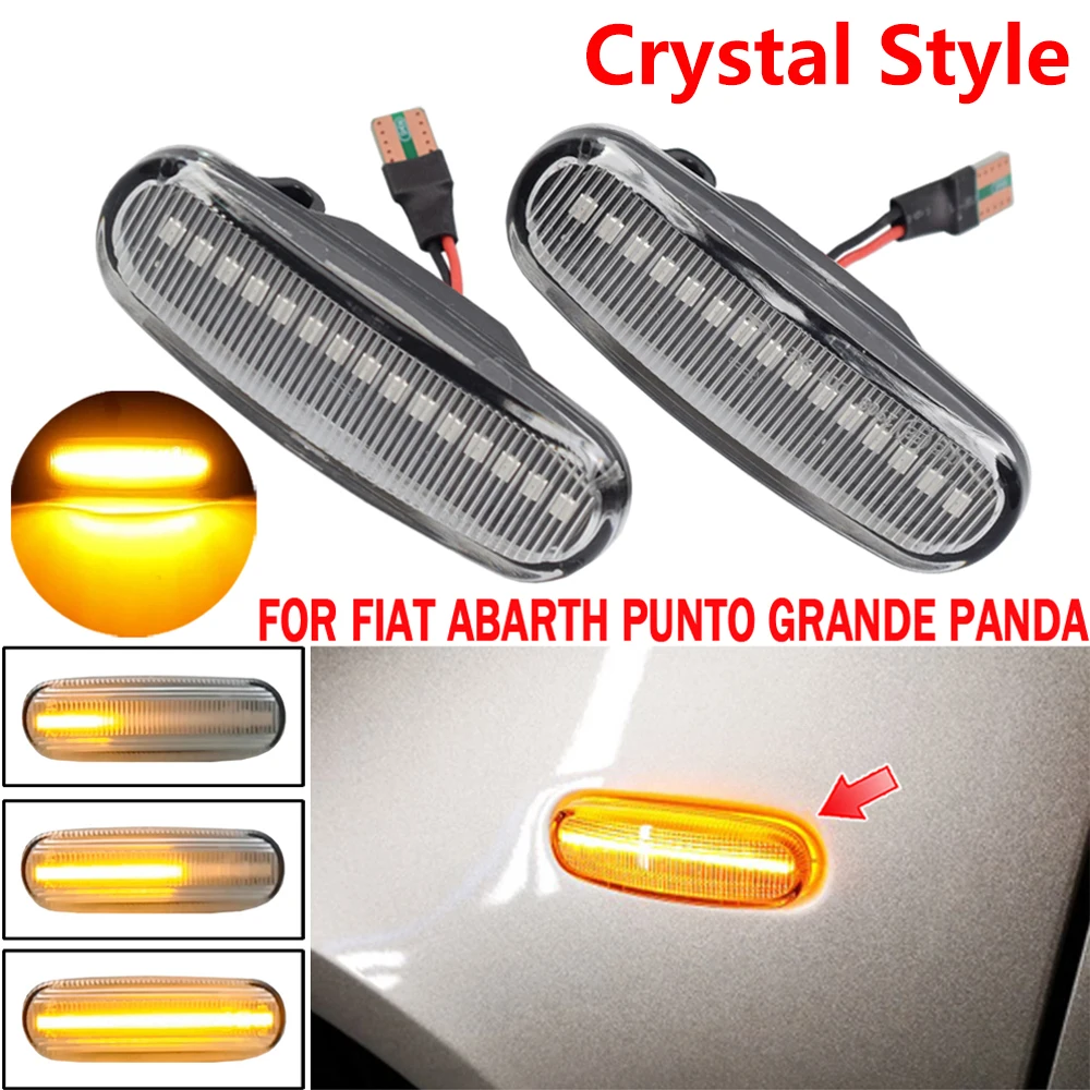 

Для Fiat Panda Abarth Grande Punto 199 Doblo Fiorino 3 Idea 350 Linea 323 110 светодиодный указатель поворота, боковой маркер, динамический последовательный Li