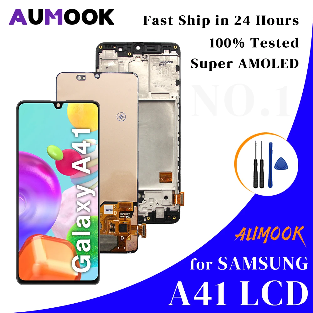 

6,1 "Super AMOLED для Samsung A41 ЖК-дисплей с цифровым преобразователем сенсорного экрана в сборе для Samsung A415F A415F/DSN A415F/DSM A415F/DS
