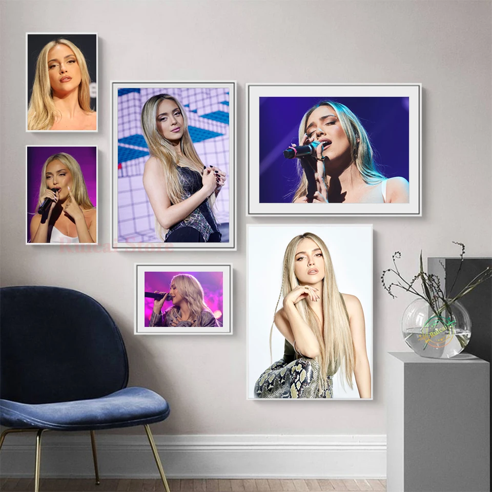 

Ana Mena Singer Poster Canvas Art Music Star Picture Wall Art For Living Room Home Decor Gift