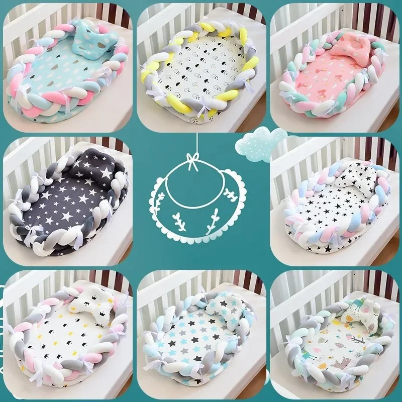 الرضع المشارك سرير عش الوليد طفل السرير مع سياج الوفير سرير الطفل مهد المهد ل مجموعات الفراش النوم الآمنة الهدايا #2