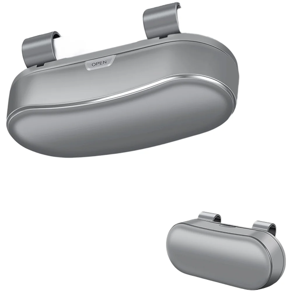 Sun Visor Glasses Holder with Secure Fastener and Protective Lining for Storing Eyewear and Small Essentials in Vehicle