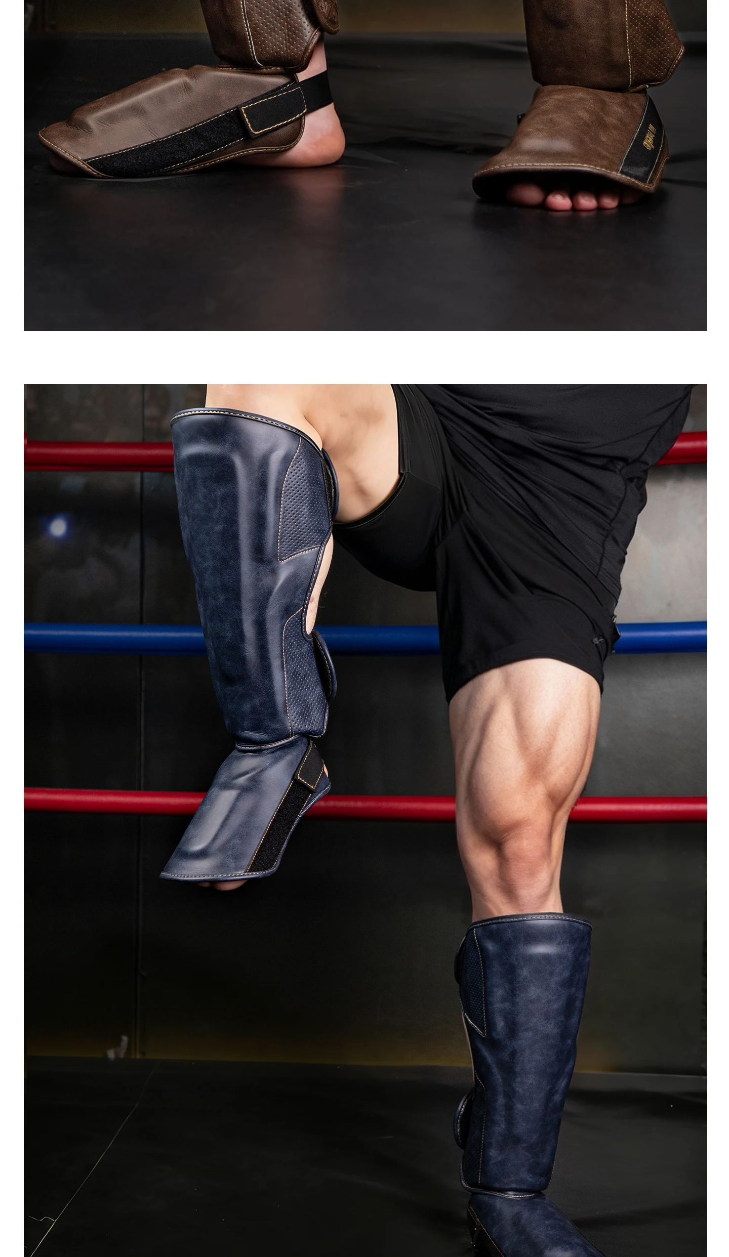 Neue Kickbox- und Box-Schienbeinschoner, Muay Thai Kampfsport-Sanda-Wushu-Beinschutz, Taekwondo-Knöchelschoner für Erwachsene und Kinder – Detail 10