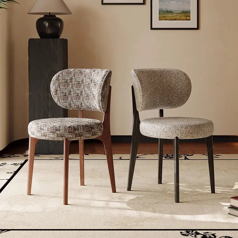 

Soft Chair with Backrest Dinner Chairs for Dining Tables Dining Solid Wood Furniture Decoration Living Room Stool Chair Design