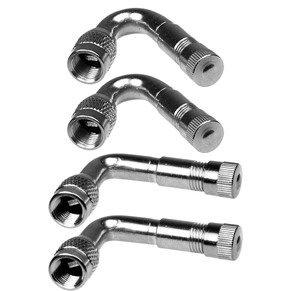 

4 Pcs Valve Extension Rod Motorcycle Car Stem Adapter 90 Degree Universal