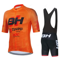 2026 New BH Pro Bicycle Team Short Sleeve Maillot Ciclismo Men's MTB Cycling Jersey Summer Breathable Bike Clothing Sets Hombre