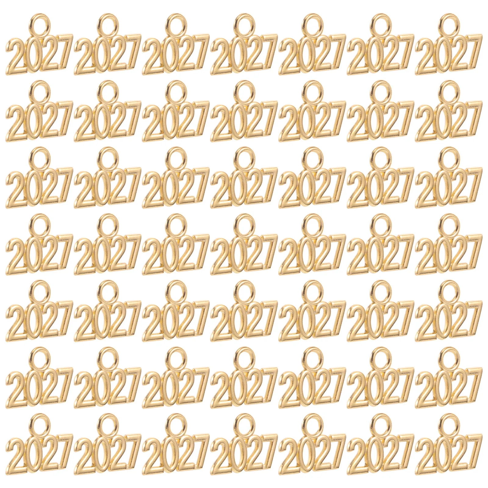 50Pcs Alloy Number Charms for DIY Jewelry Making Graduation 2027 Pendants Black Enamel Finish 18x8mm Small Charms Alloy Pendant