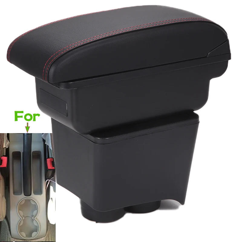 Para volkswagen polo braço para vw polo 9n 3 caixa de apoio de braço do carro 2002-2009 peças de retrofit caixa de armazenamento acessórios interiores do carro usb