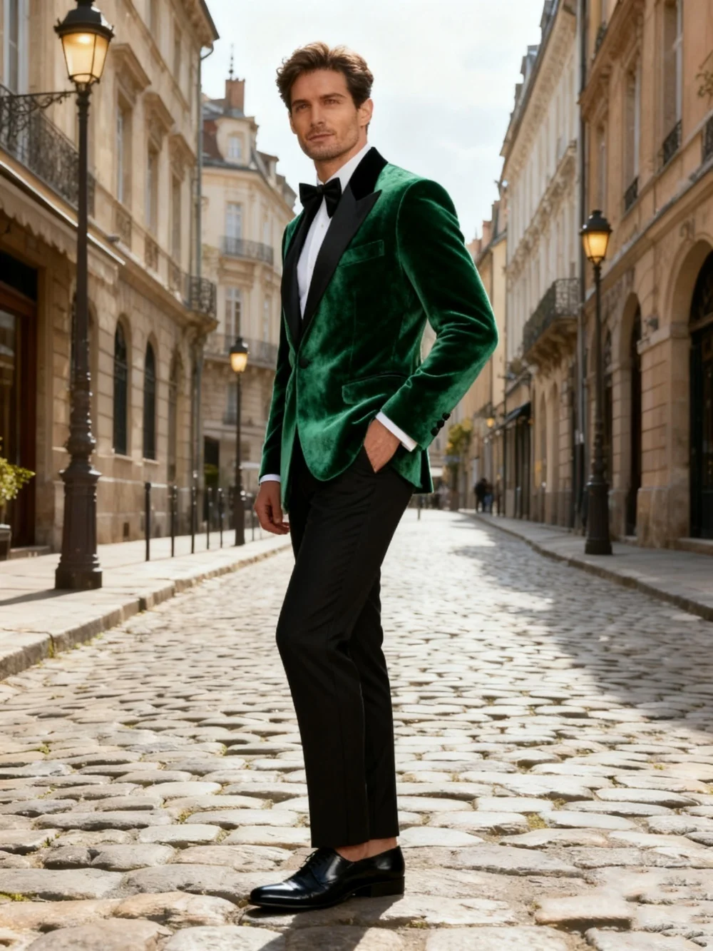 

Sophisticated Notched Lapel Men's Suit Set For Wedding Vintage Velvet Business 2PCS Men's Suit Set Including Jacket Pants Custom