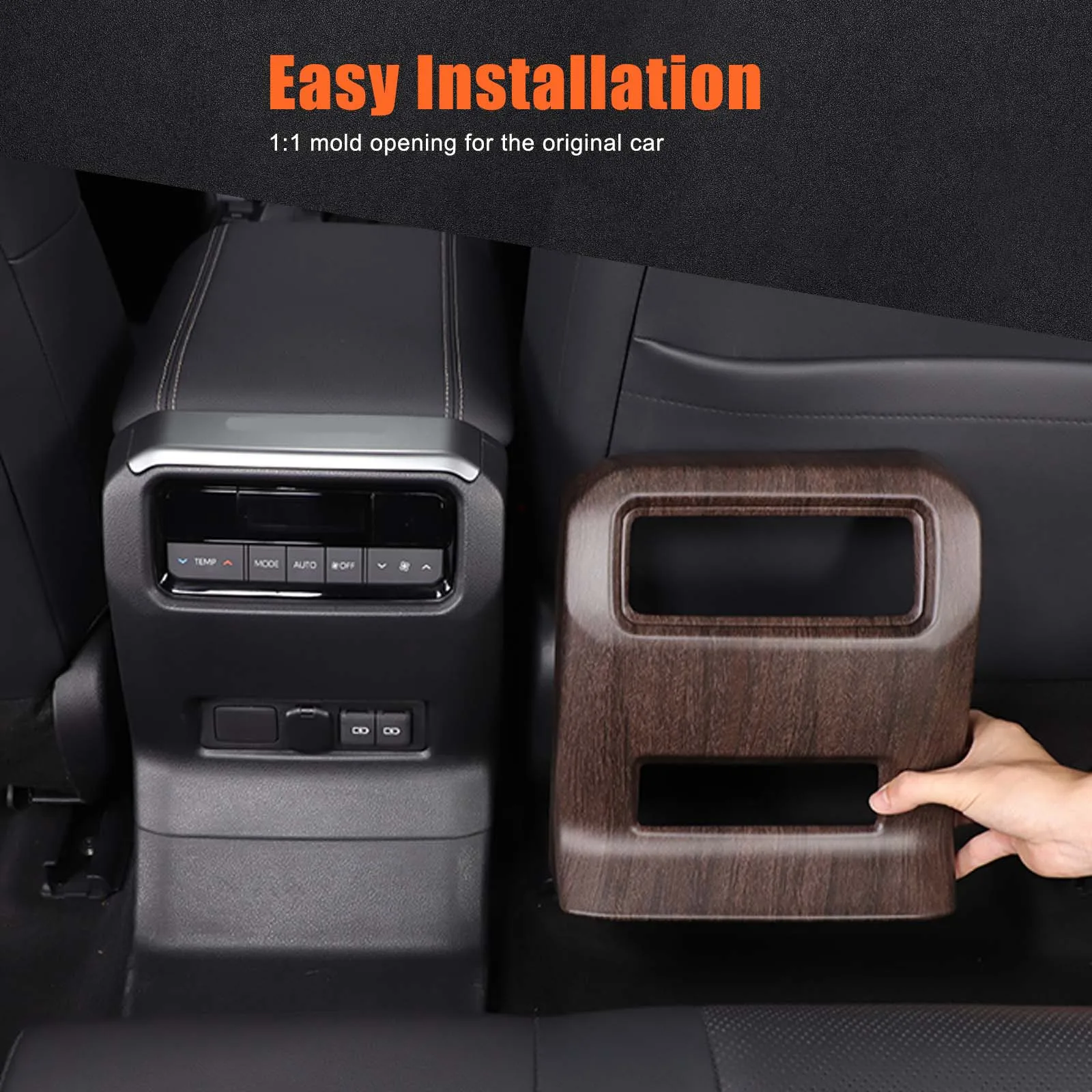 

Car rear exhaust vent anti-kick protection cover interior Accessories for Toyota Land Cruiser 250 LC250 Prado J250 2024+