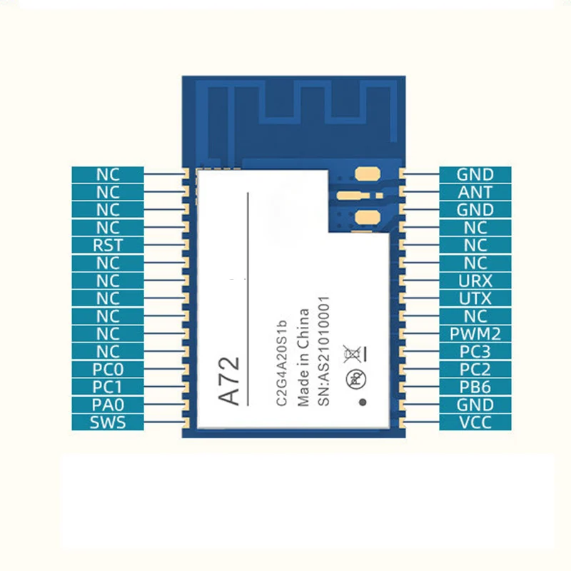 2.4GHz Wireless ZigBee Module  Self-Networking, Serial Interface, Low-Power, Industrial-Grade IoT Module with MCU