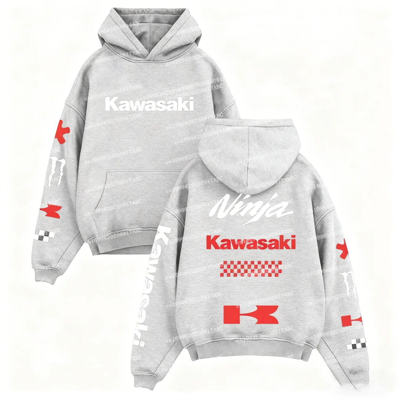 

(Kawasaki) Kawasaki Ninja Racing Мужская толстовка с капюшоном для взрослых Уличная одежда с капюшоном Унисекс Мотоциклетные толстовки Мужская одежда Женская толстовка Топ