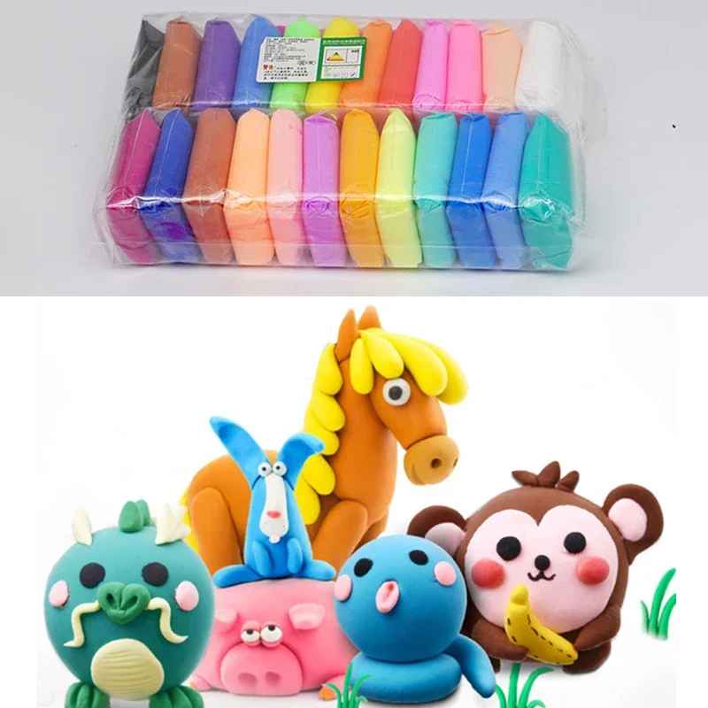 36 Color Super Light Clay Air Dry Polymer Modelling Clay with 3 Tools Soft Creative Educational Slime DIY Toys for Kids Gifts