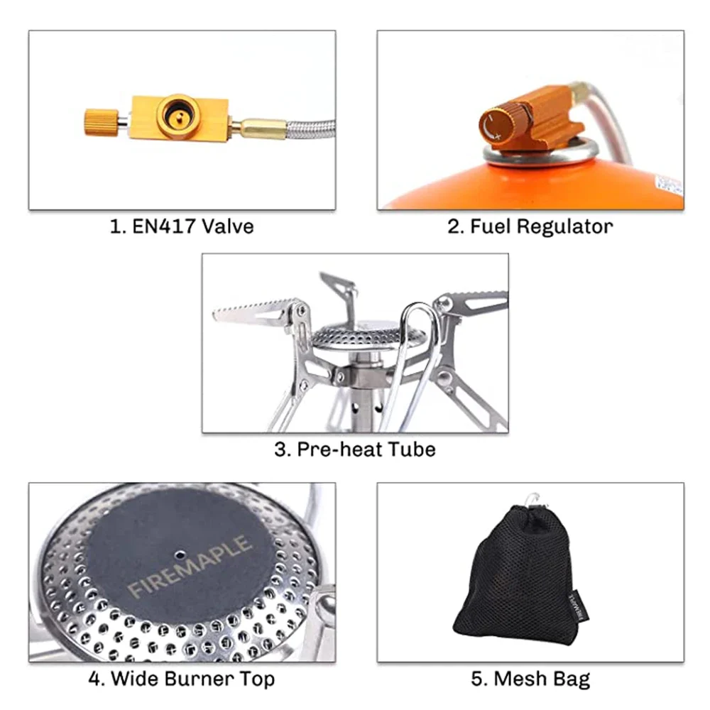 Fire Maple Outdoor Camping Picnic High Altitude And Cold Climate Used Split Gas Stove Head image 3