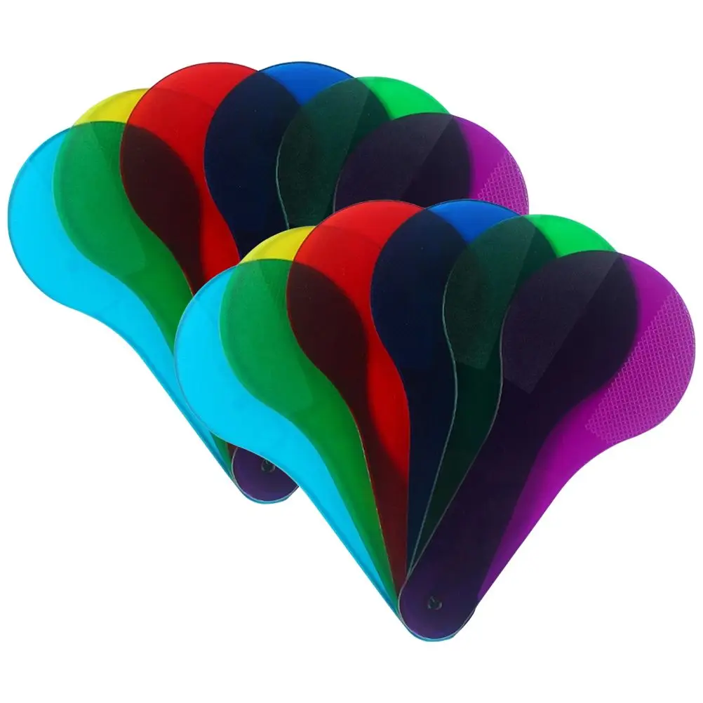 

12 Pcs Colorful Translucent Film ABS Material Polished Edges Kids Toys Teaching Equipment Science Class Color Mixing