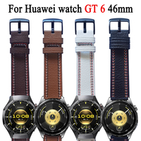 22mm Leather Band For Huawei GT6 pro 46mm Sport Watchband Accessories For Huawei GT6 5 4 3 46mm GT2e Bracelet Replaceable Correa