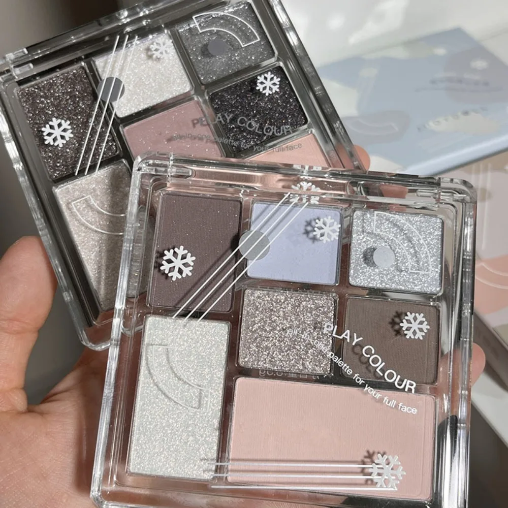 7 Farben Glitzer Lidschatten Make-up Palette matt glänzend Lidschatten Paletten Perlmutt Lidschatten Augen Pigmente Frauen koreanische Kosmetik