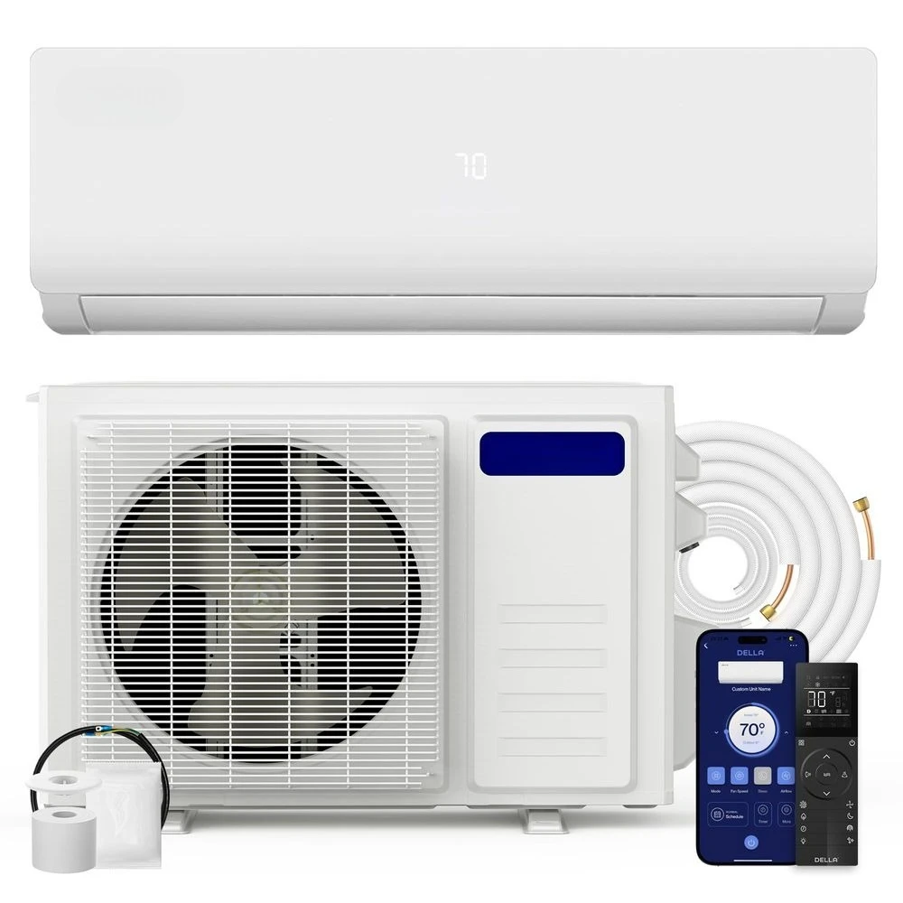 

12000 BTU Mini Split Air Conditioner Work with Alexa with 1 Ton PreCharged Heat Pump Ductless Inverter System, 23
