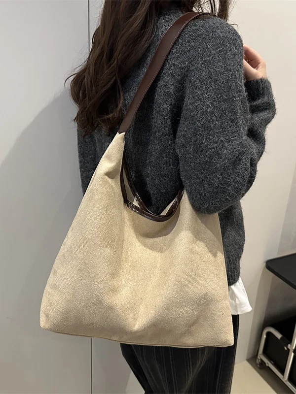 Large Capacity Women's Tote Bag 2025 Autumn Commuter Single Shoulder Shopping Bag for Class Casual Fashion Magnetic Buckle Cl...