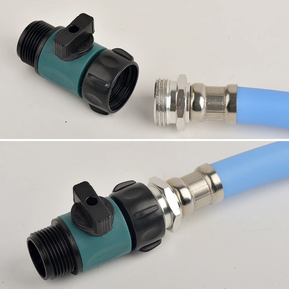 1/2\'\' 3/4\'\' 1\'\' Tap Hose Quick Connecter Valve Nipple OD16mm 20mm 32mm Garden Hose Waterstop Fittings Watering Gun Adapter