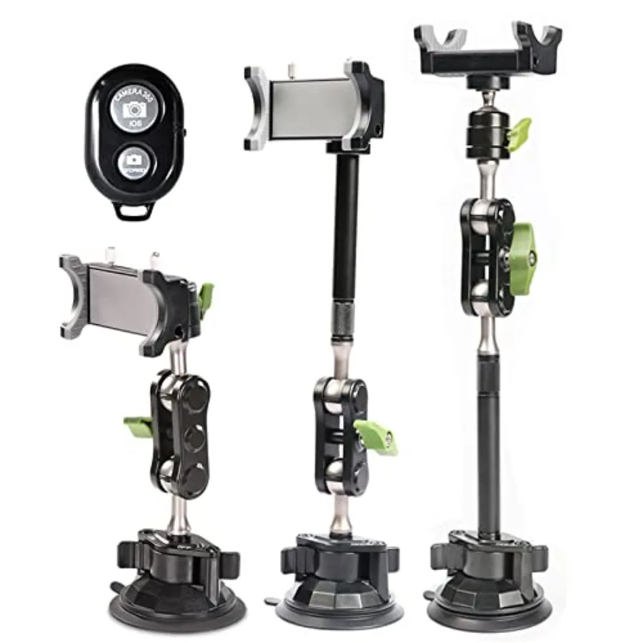 Universal Magic Arm Suction Car Phone Mount for Video Recording and Vlog Shooting on Windshield Window Glass or Dashboard Compa