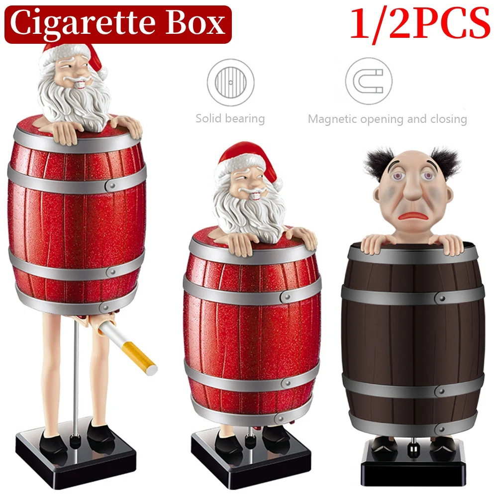 

Spoof Cigarette Box Strange Uncle Santa Cigarette Organizer Case Creative Spoof Xmas Novelty Gift for Christmas Party Home Decor