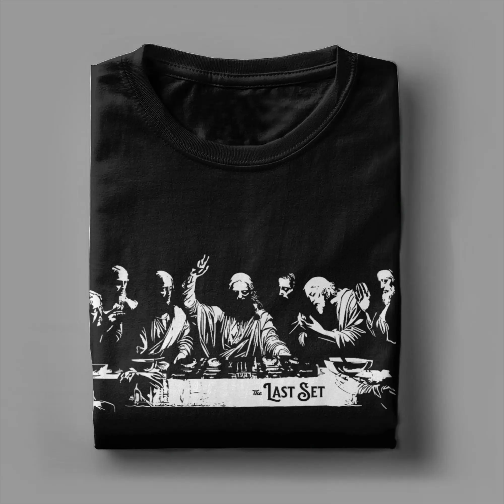 Men The Last Set Jesus DJ Festival Music Rave Season T-Shirts Clothes Summer Short-Sleeved T Shirt O-Neck Harajuku Tee Shirt