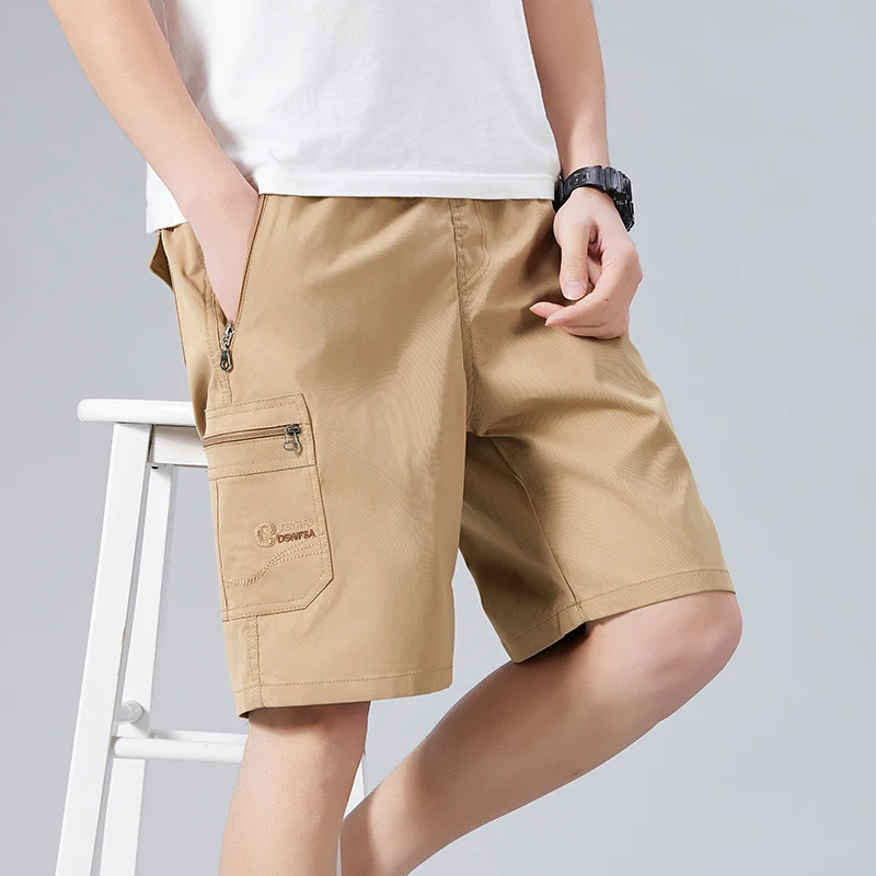 

Классические мужские рабочие шорты с множеством карманов на молнии, идеально подходящие для летней работы, походов, путешествий и повседневной носки.