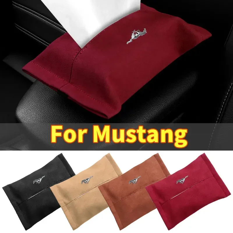 New Car Accessories Tissue Bag Organizer Auto Tissue Boxes For Ford Mustang Spoiler Shelby GT 350 500 Cobra E Focus 2 3 MK3 Kuga