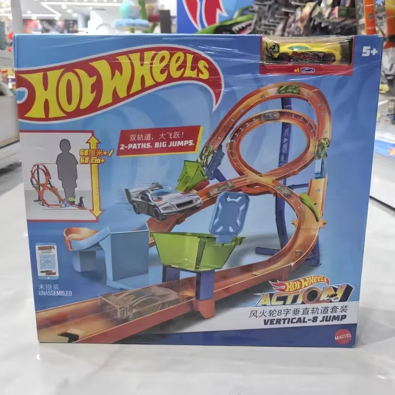 Hot Sale Hot Wheels Jbm73 Monster Trucks Blast Station Stunt Tracks Toy Htk17 Htn80 Tunnel Twist Car Wash Tracks Surprise Gifts