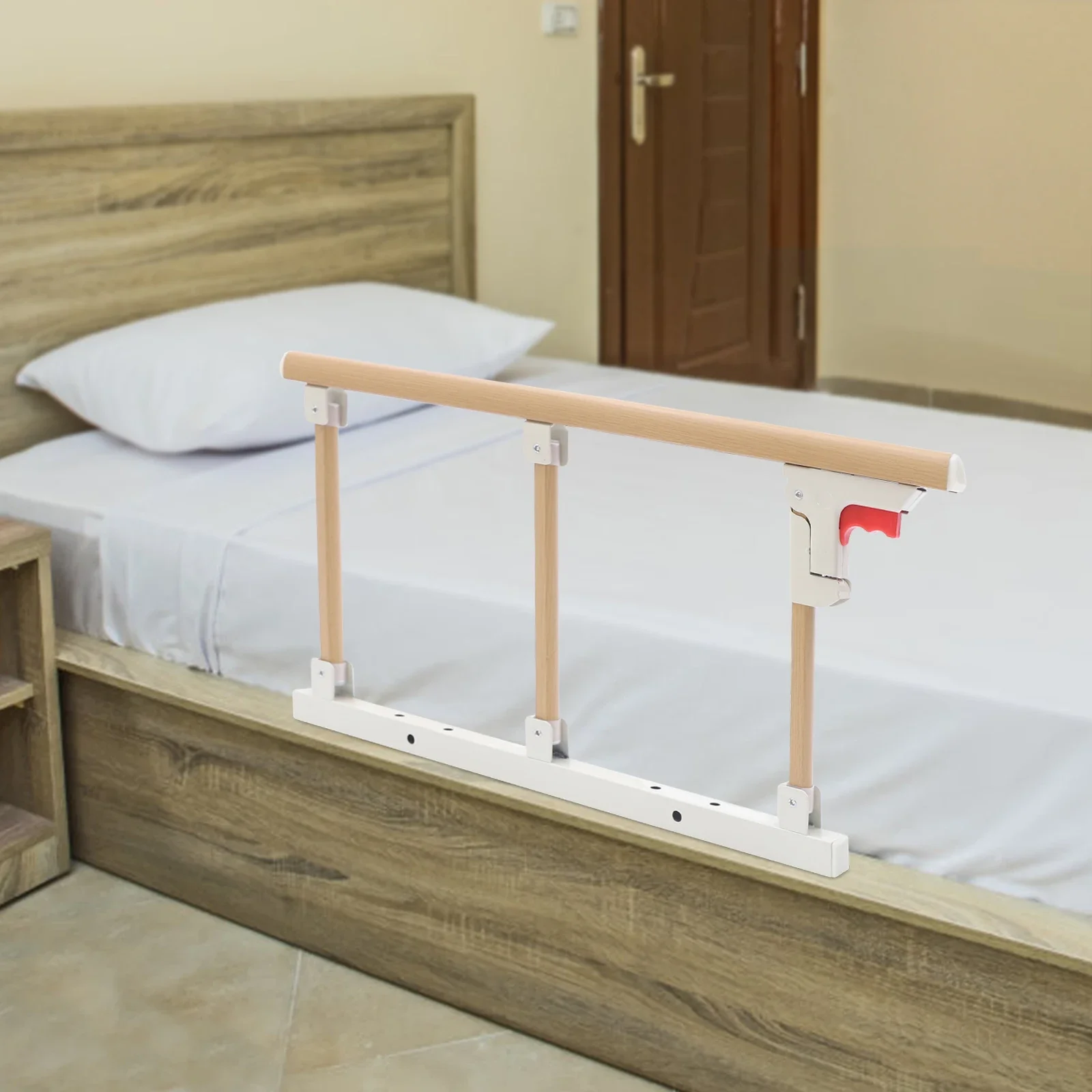Adjustable 3-Position Aluminum Alloy Non-Slip Adult Safety Bed Rail - Foldable & Portable Bed Guard for Elderly, Seniors, Kids