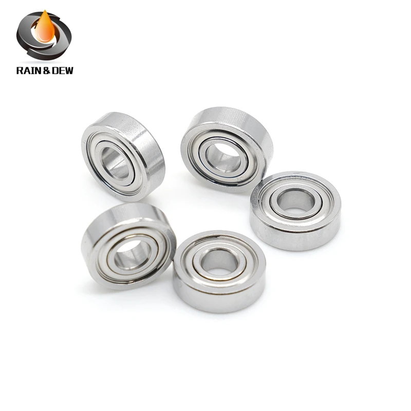 High Quality 10Pcs S 695 ZZ Stainless Steel Ball Bearing 5X13X4mm ABEC-9