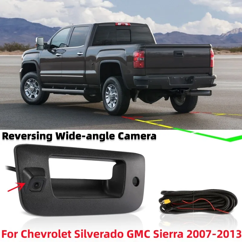 Car Rear View Camera Wide Angle Tail Door Trunk Handle Reverse Parking Camera For Chevrolet Silverado GMC Sierra 2007-2013