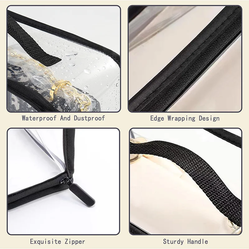 حقيبة شفافة مقاومة للغبار لخزانة الملابس المنزلية حقيبة تنظيم فاخرة مقاومة للماء ومقاومة للعفن والغبار ومقاومة للرطوبة