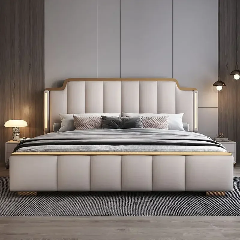 Cama doble de 150x200cm con colchón incluido, muebles de dormitorio completos, camas tamaño queen, dormitorios matrimoniales completos baratos