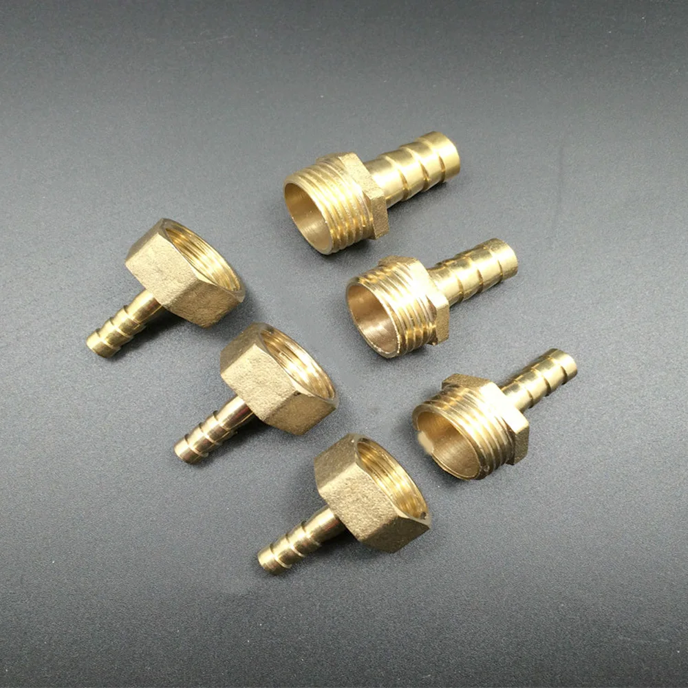 4/6/8/10/12/14/16/19/25mm Hose Barb Reducing Coupling Brass Hosetail Reducer Coupler Connector Water Gas Oil