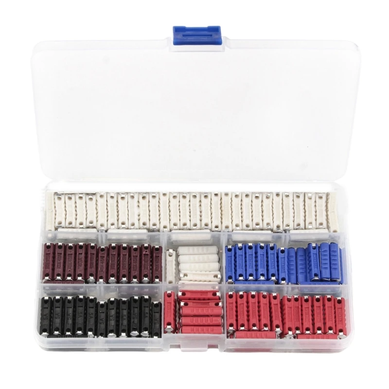 

200Pcs European Automobile Fuses Assortment Box Car Torpedos Fuses 5-40A