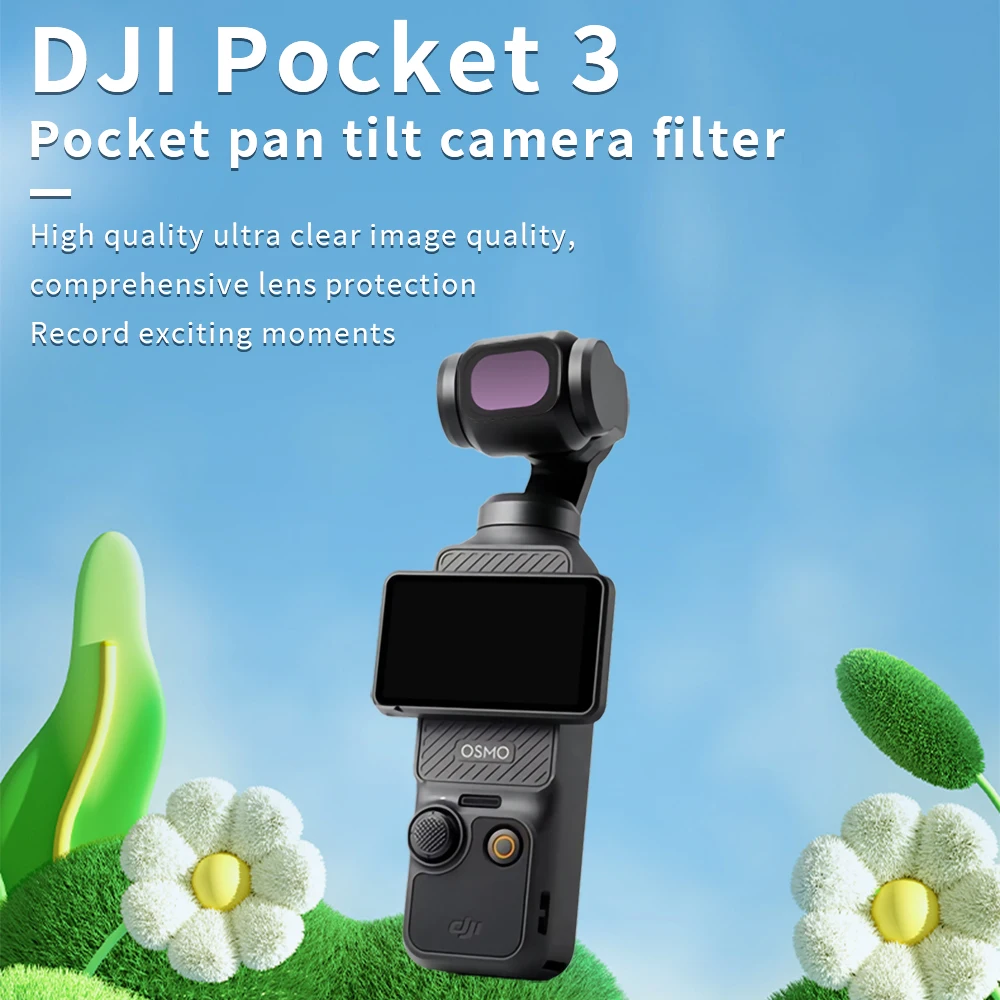 FOTGA Sports Camera Filter Set For DJI Osmo Pocket 3 UV CPL ND/PL Black Mist 1/8 Adjustable ND8-ND1000 Optional Filters Accessor