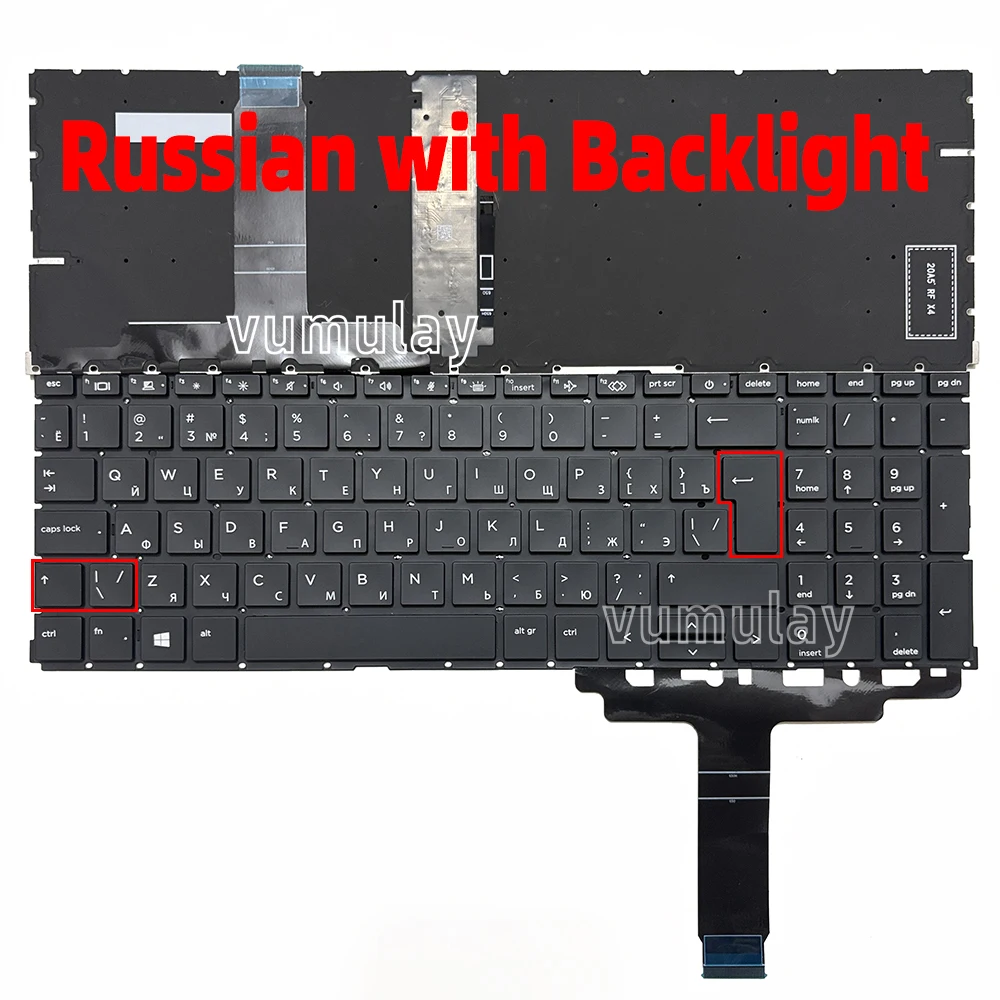 Teclado retroiluminado ruso para HP ProBook 650 G10 G9 G8,655 G10 G9 G8,450 G9 G10 G8,455 G9 G10 G8,455R G9 G10 G8,estación de trabajo móvil ZBook Power G9 G8 G7
