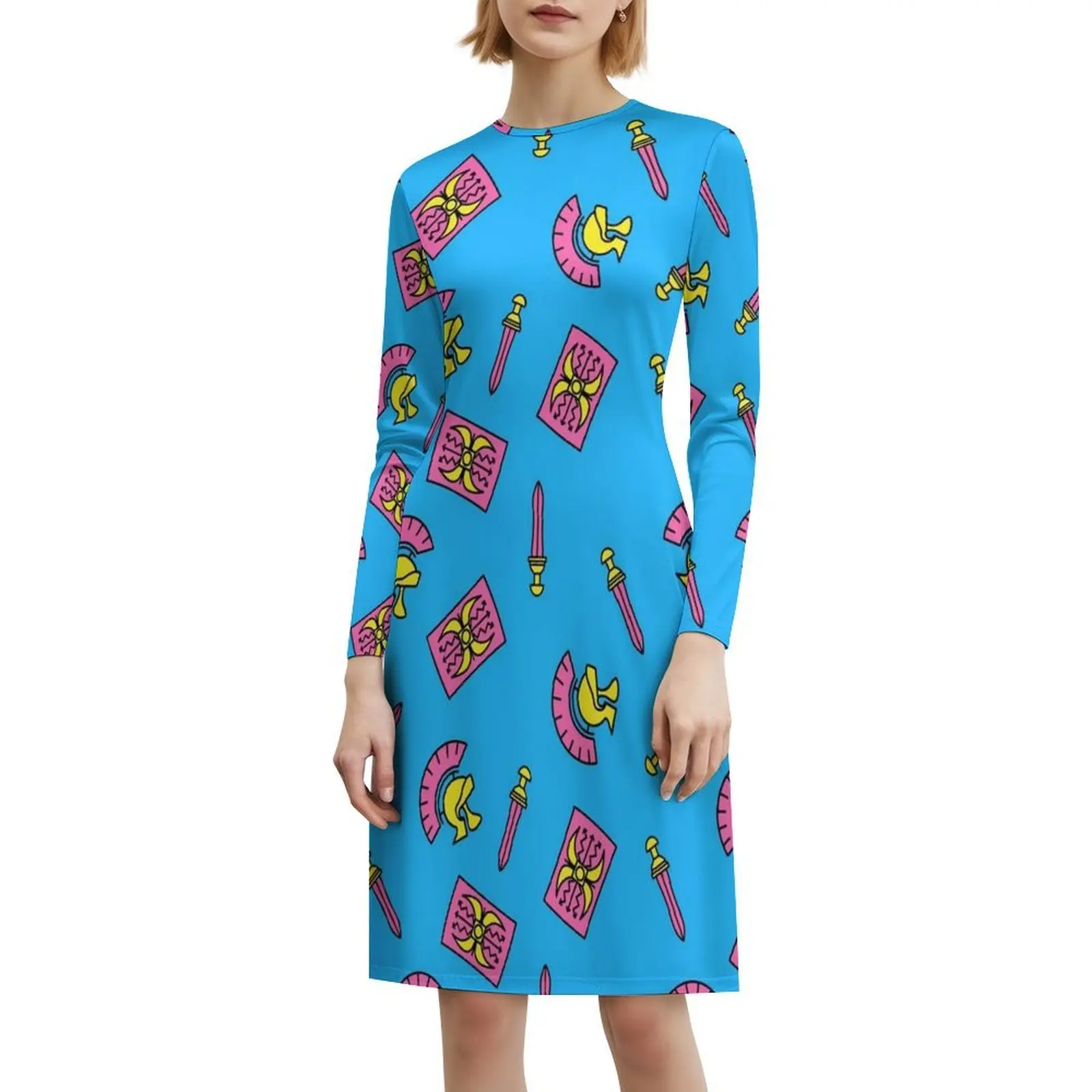 فستان حفلات نسائي من Legionary Pop Pattern ملابس عصرية مطبوعة للنادي للسيدات الفيلق القديم فن البوب كاندي لطيف