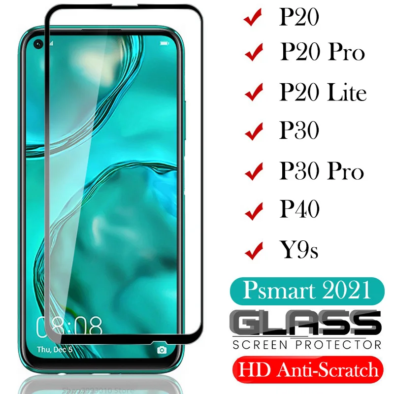 

Protective Glass for P40 P20 P30 Lite Psmart 2021 Screen Protector Case for Huawei P20 pro P 40 30 20 Light Y9s