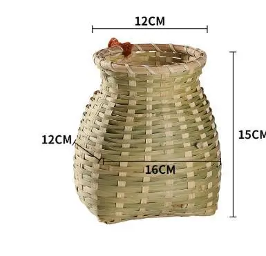 Bamboe Weven Kinderen Terug Mand Handgemaakte Lichtgewicht Kinderopslag Picknick Rieten Traditioneel Vakmanschap Mini Rugzak Rol