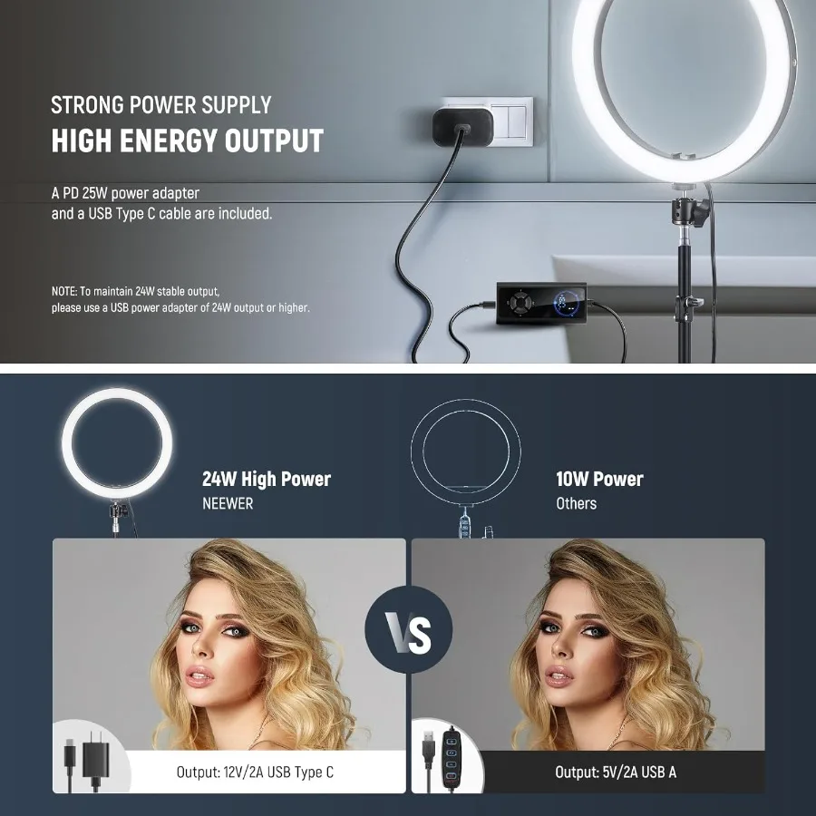 ไฟวงแหวน LED กำลังสูง 12 24 วัตต์ พร้อมขาตั้งกล้อง 71 แบบ และที่ยึดโทรศัพท์สำหรับบันทึกวิดีโอ แต่งหน้า เซลฟี่ สตูดิโอ สตรีมมิ่ง