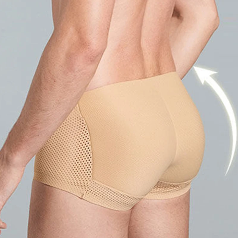 Jockmail Men Padded Shapewear Hip Enhancer Butt Lifter Boxer Briefs Sexy Enhancing Underwear Control Panties Underpants Fake Ass