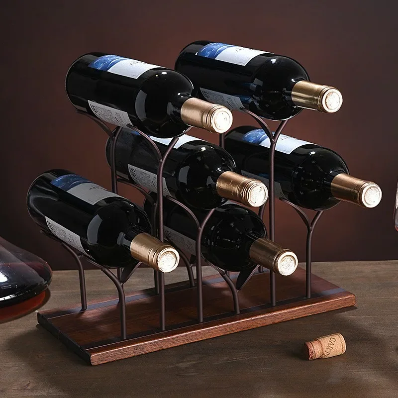 Creative Red Wine Rack Home Decoration Grape Bottle Rack Wine Cabinet Decoration Ornaments Wine Bottle Rack Household CS45